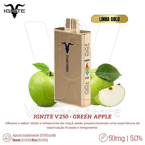 Pod Desc Ignite V250 25.000 (GOLD) - Green Apple