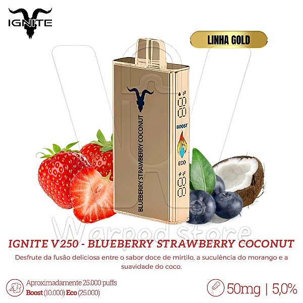 Pod Desc Ignite V250 25.000 (GOLD) - Blueberry Strawberry Coconut