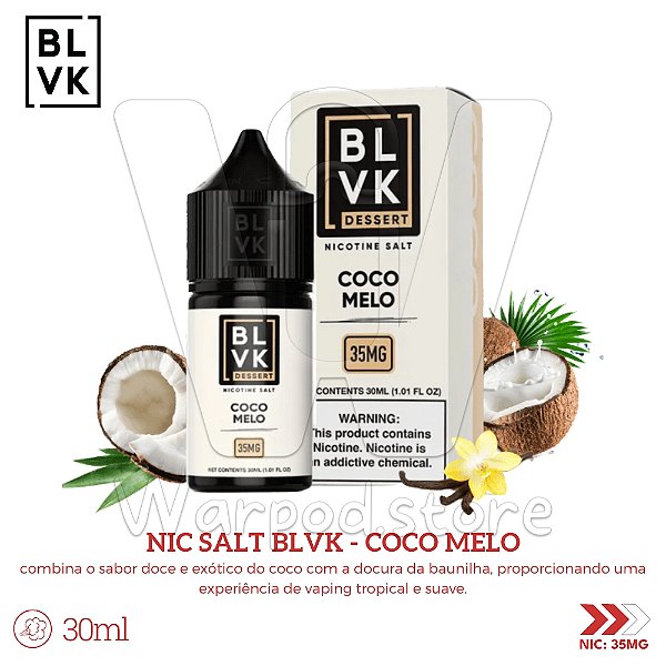Nic Salt Blvk Dessert 30ml / 35mg - Coco Melo