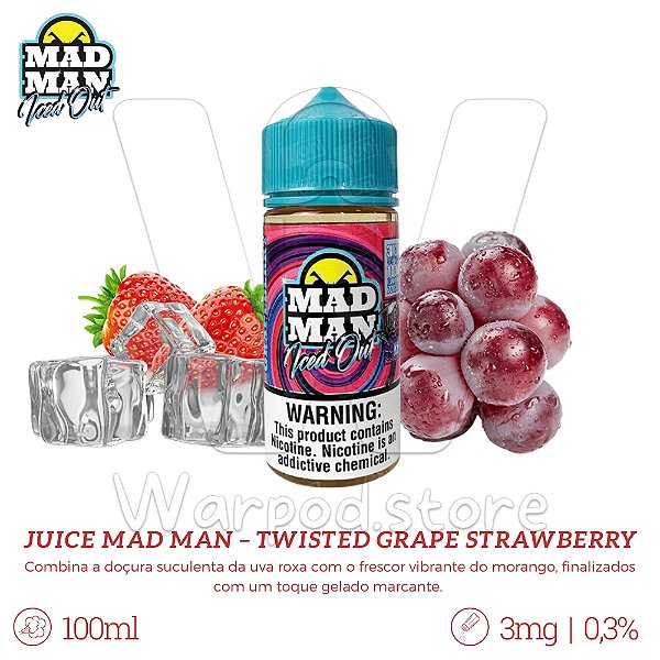Juice Mad Man Iced Out 100ml / 3mg - Twisted Grape Strawberry