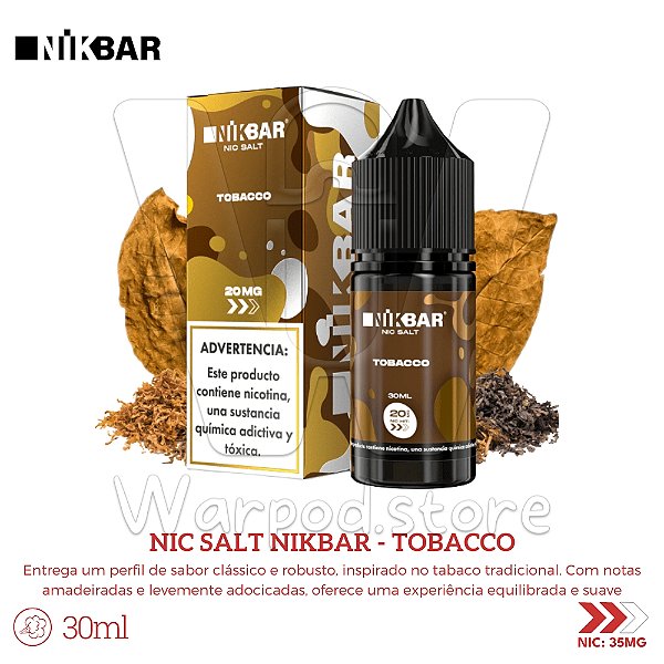 Nic Salt Nikbar 30ml / 35mg - Tobacco