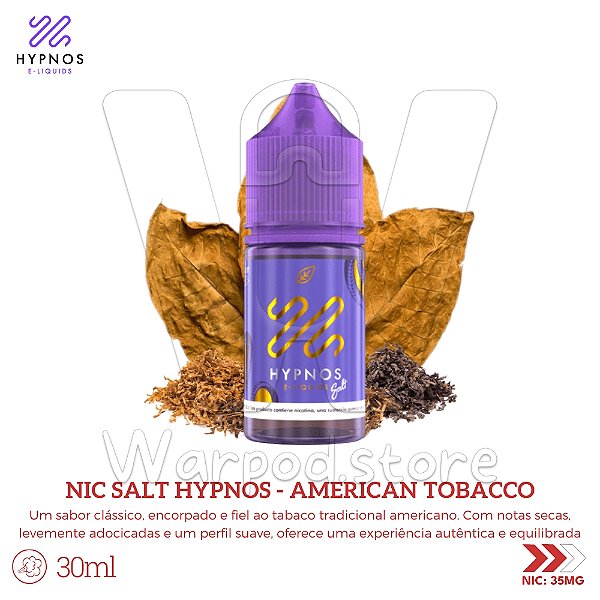 Nic Salt Hypnos 30ml / 35mg - American Tobacco