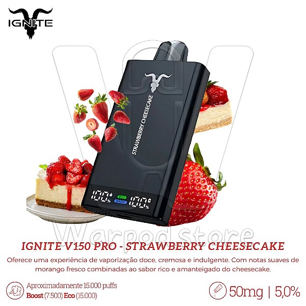Pod Desc Ignite V150 15.000 - Strawberry Cheesecake