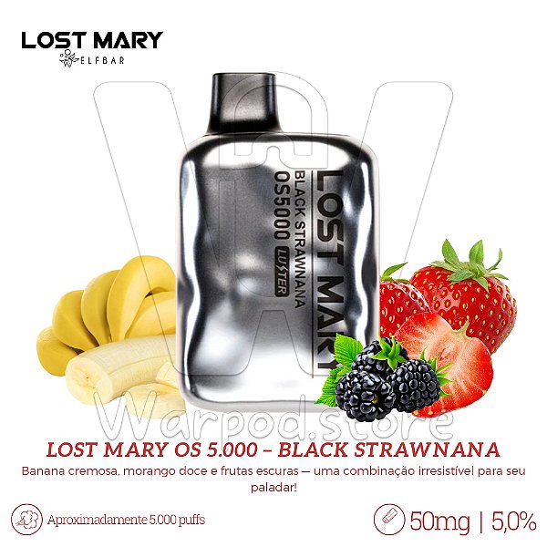 Pod Desc Lost Mary OS 5.000 - Black Strawnana