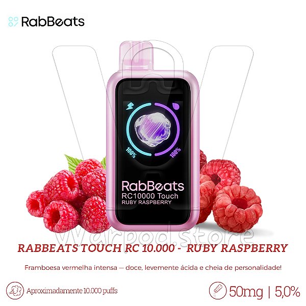 Pod Desc RabBeats Touch RC 10.000 - Ruby Raspberry