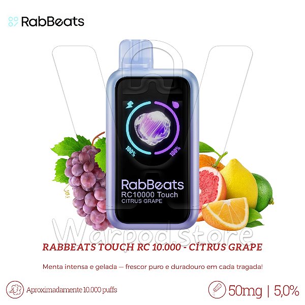 Pod Desc RabBeats Touch RC 10.000 - Cítrus Grape