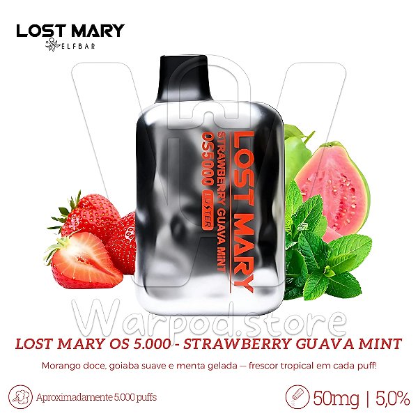 Pod Desc Lost Mary OS 5.000 - Strawberry Guava Mint