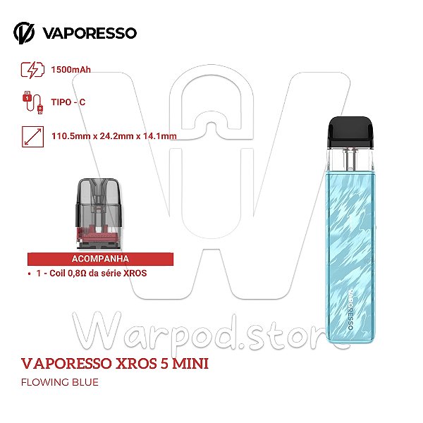 Aparelho Pod Vaporesso Xros 5 Mini - Flowing Blue