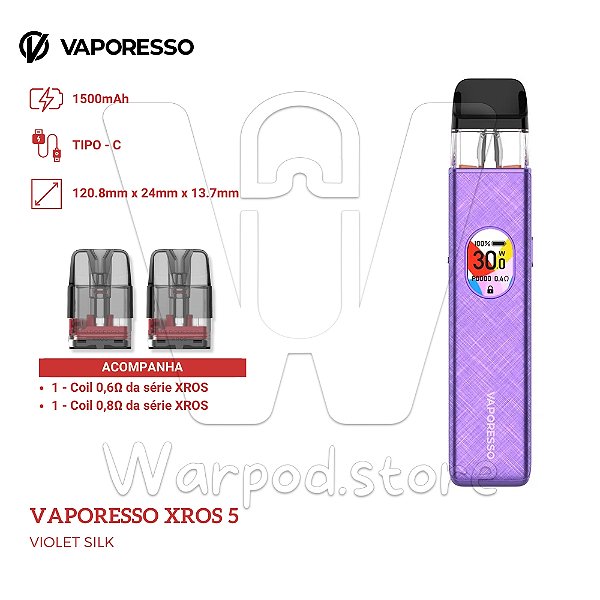 Aparelho Pod Vaporesso Xros 5 - Violet Silk
