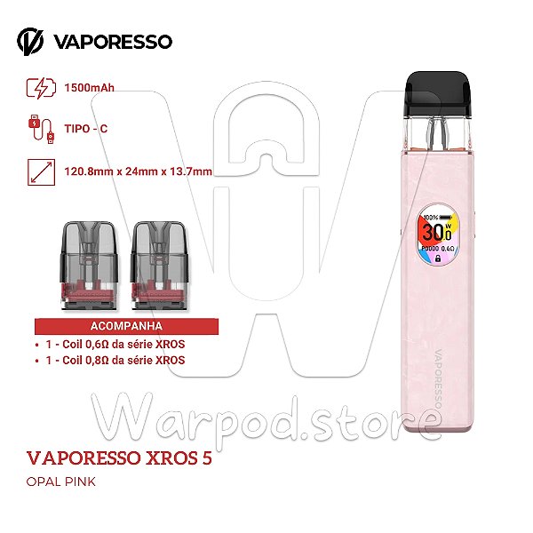 Aparelho Pod Vaporesso Xros 5 - Opal Pink