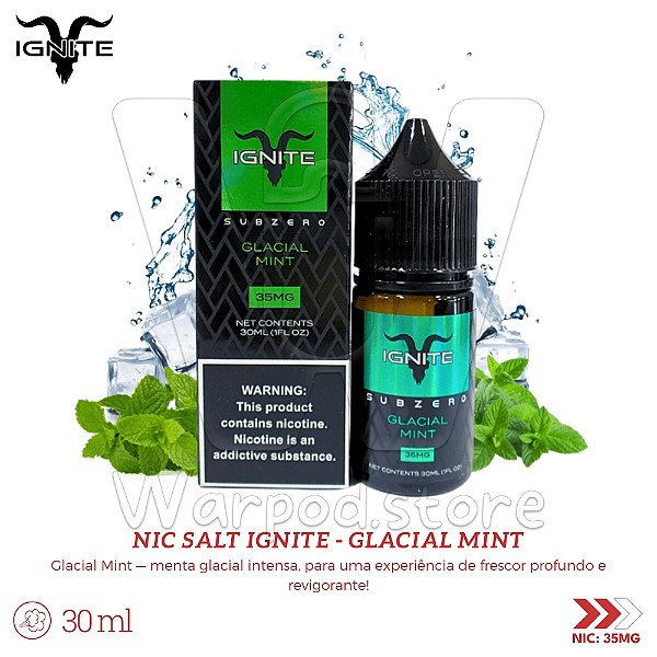 Nic Salt Ignite Sub Zero 30ml / 35mg - Glacial Mint