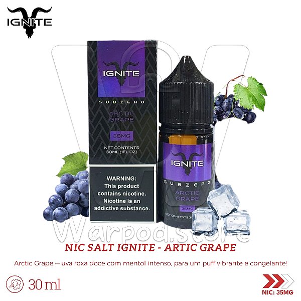 Nic Salt Ignite Sub Zero 30ml / 35mg - Artic Grape