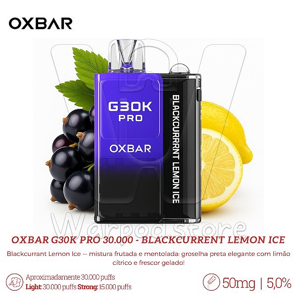 Pod Desc Oxbar G30K Pro 30.000 - Blackcurrent Lemon Ice