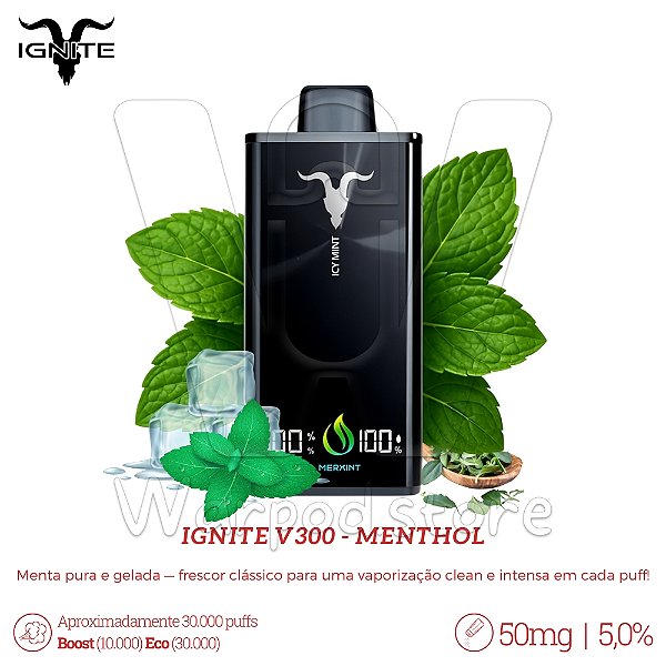 Pod Desc Ignite V300 30.000 - Menthol