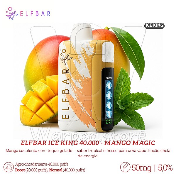 Pod Desc Elfbar Ice King 40.000 - Mango Magic