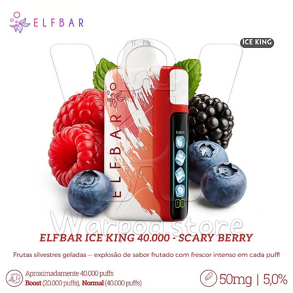 Pod Desc Elfbar Ice King 40.000 - Scary Berry