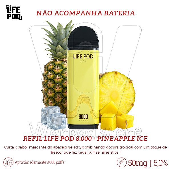 Refil Desc Life Pod 8.000 - Pineapple Ice
