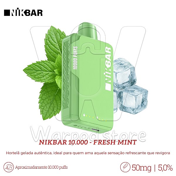 Pod Desc Nikbar 10.000 - Fresh Mint