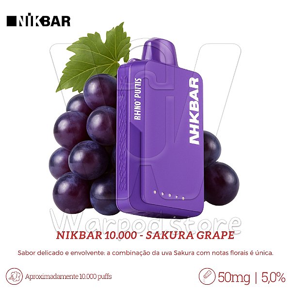 Pod Desc Nikbar 10.000 - Sakura Grape
