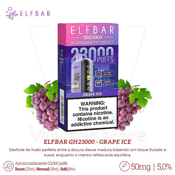 Pod Desc Elfbar GH23.000 - Grape Ice