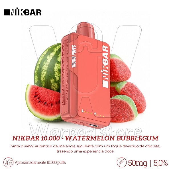 Pod Desc Nikbar 10.000 - Watermelon Bubblegum