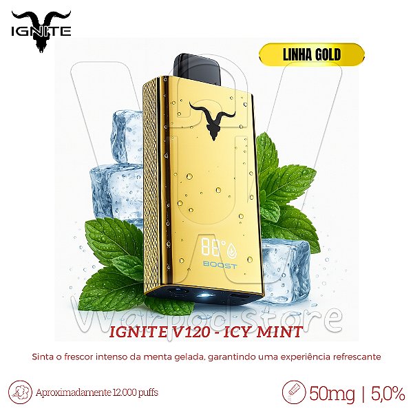 Pod Desc Ignite V120 12.000 (GOLD) - Icy Mint