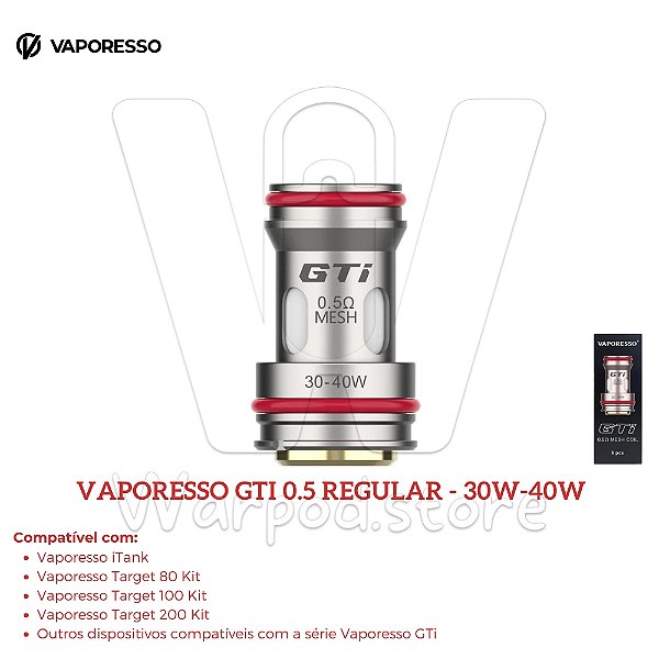 Resistencia Vaporesso Gti 0.5 Regular 30w-40w