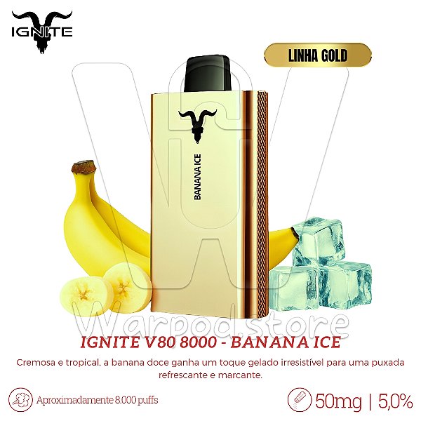 Pod Desc Ignite V80 8.000 (GOLD) - Banana Ice