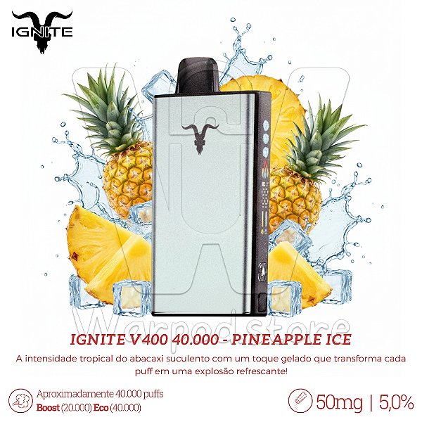 Pod Desc Ignite V400 40.000 - Pineapple Ice