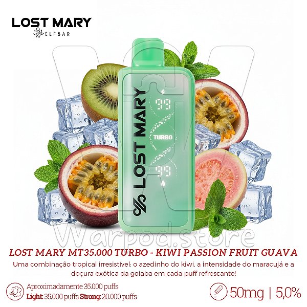 Pod Desc Lost Mary MT35.000 Turbo - Kiwi Passion Fruit Guava