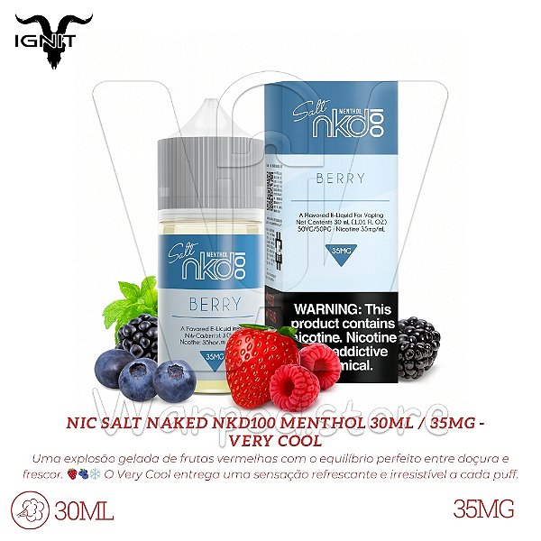 Nic Salt Naked nkd100 Menthol 30ml / 35mg - Very Cool