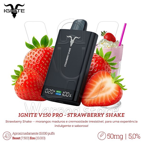 Pod Desc Ignite V150 15.000 - Strawberry Shake