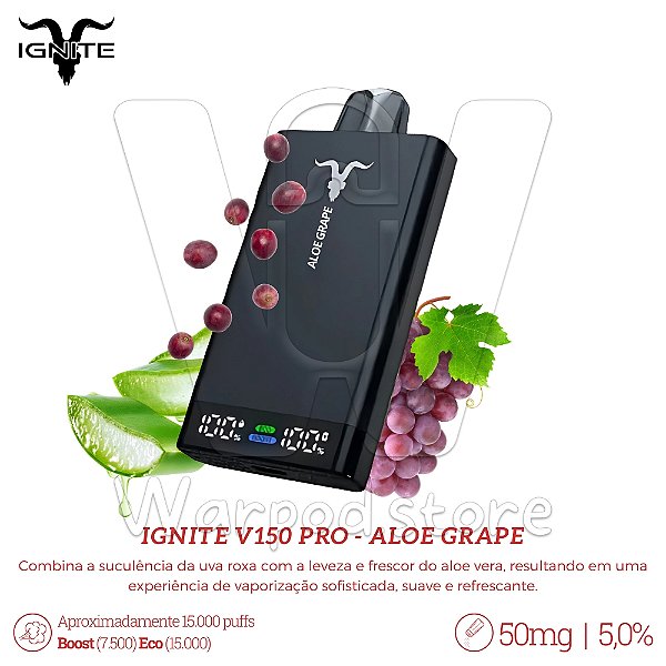 Pod Desc Ignite V150 15.000 - Aloe Grape