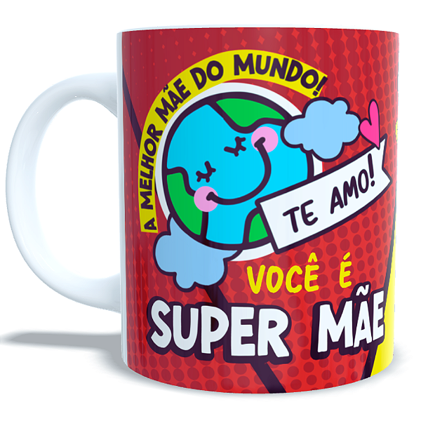 Caneca Branca Arte  Mães