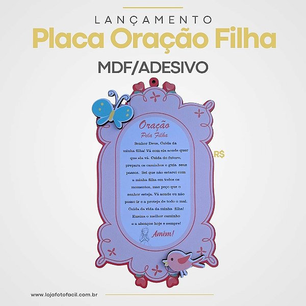Placa Oração Filha