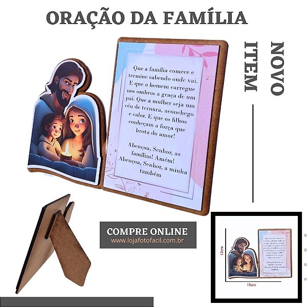 Placa Oração da Família