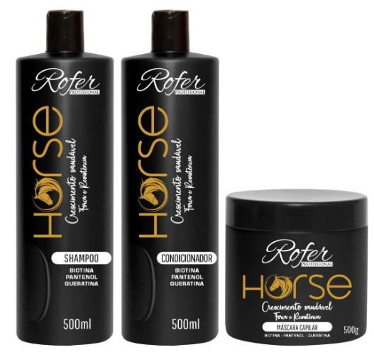 Kit Crescimento Horse Rofer 3x500ml