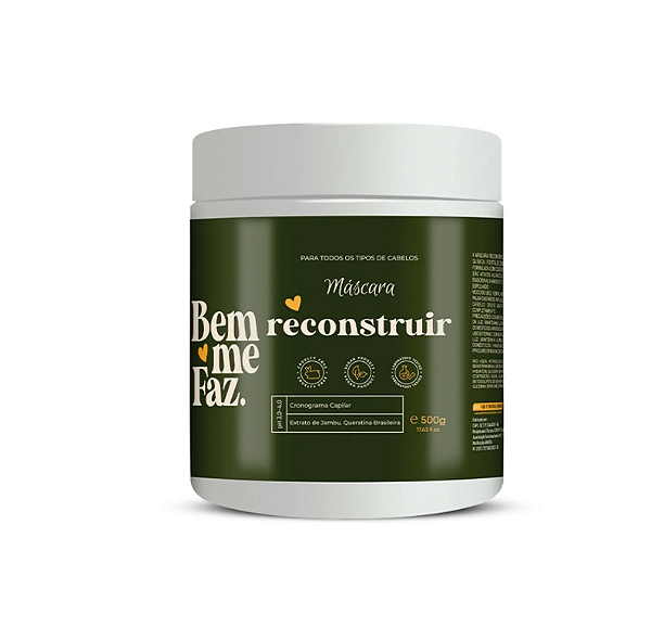 Máscara Reconstruir Cronograma Capilar Bem Me Faz 500g