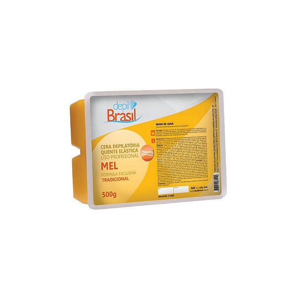 Cera Depilatória Quente Elástica Mel Depil Brasil 500g