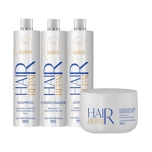 Kit Hair Repair 4pçs - D.Carota Cosméticos