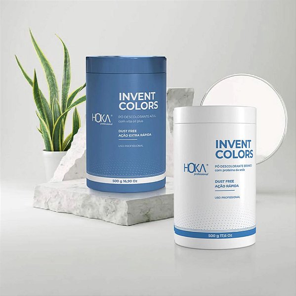 Pó Descolorante Invent Colors 500g HOKA Professional Uso Profissional