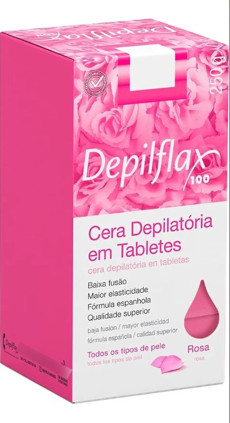 Cera Depilatória Depilflax Rosa 250g