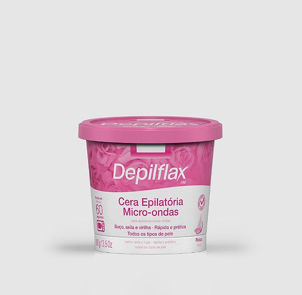 Cera de Micro-Ondas Depilflax Rosas 100g