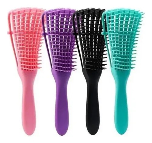 Pente de Cabelo Escova Polvo Multifuncional Cachos Fácil Desembaraço