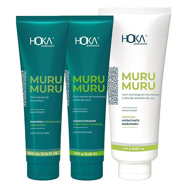 Kit Reconstrução e Nutrição Capilar Shampoo + Condicionador e Máscara Murumuru Hoka