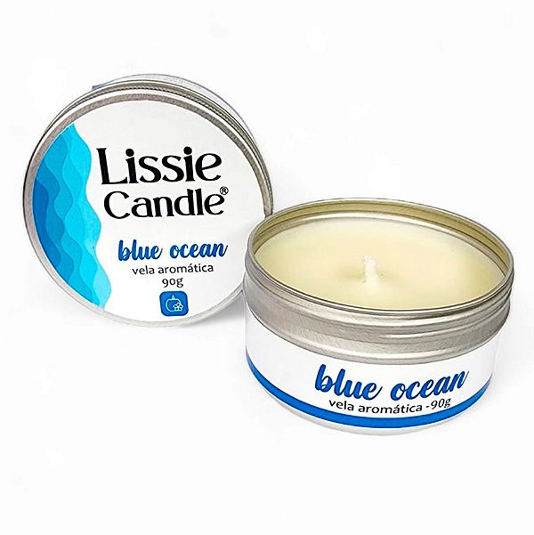 Vela Blue Ocean 90g -  Vela Aromática Perfumada