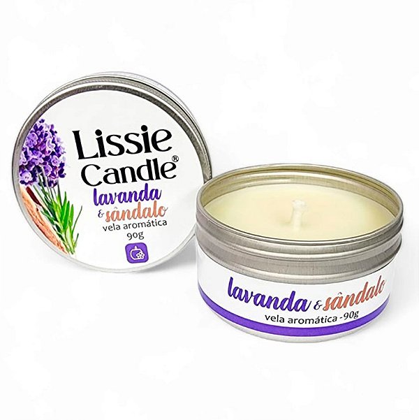 Vela Lavanda e Sândalo 90g - Vela Aromática Perfumada