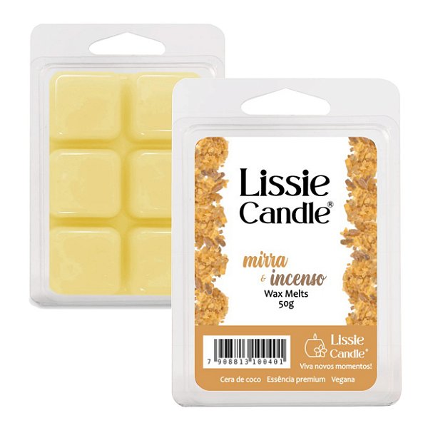Wax Melts Mirra e Incenso - Pastilha Aromática Perfumada 50g - Tablete