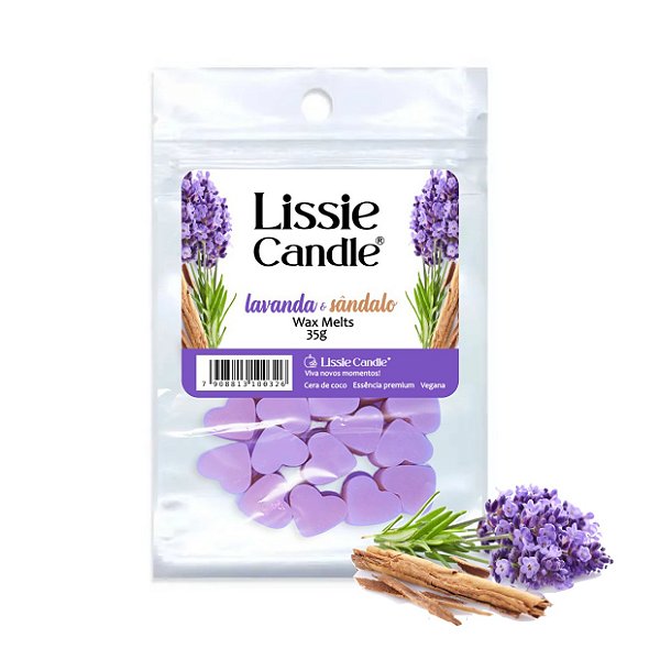 Wax Melts Lavanda e Sândalo 35g - Vela Pastilha Aromática Perfumada