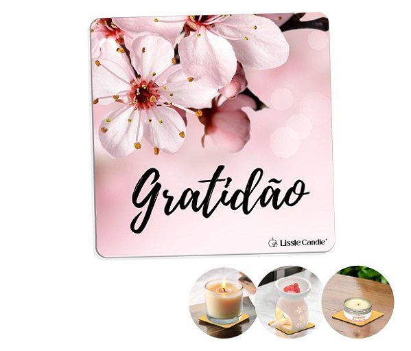Porta copo Vela aromática Rechaud protetor de superfície - modelo 03